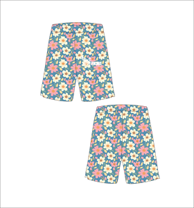 Shorts de basketball bleus personnalisés à motif floral rose, en maille respirante, pour l'entraînement sportif, le streetwear et les vêtements de sport, vente en gros - Product Image 1