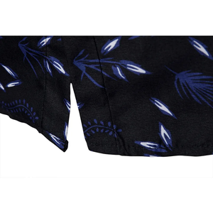 เสื้อเชิ้ตแขนยาวทรงสลิมฟิตขนาดใหญ่พิมพ์ลายบล็อกสีเสื้อแฟชั่นลำลองสำหรับผู้ชาย - Product Image 3