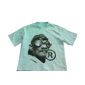 เสื้อยืดทรงบ็อกซี่โอเวอร์ไซส์ ยูนิเซ็กซ์ ผ้าคอตตอนหนา 100% สไตล์วินเทจ สตรีทแวร์ แฟชั่น ผู้ผลิตเสื้อยืดลายโลโก้ด้านหน้า - Product Image 6