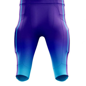 Uniforme de football américain pour hommes 100% polyester à manches courtes Impression par sublimation Nom de l'équipe personnalisé Logo sur le devant - Product Image 6