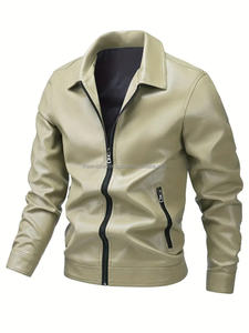 Nueva llegada ajustable chaqueta de cuero suave para hombres ropa de moda manga larga nuevo último estilo chaqueta de cuero para hombres - Product Image 3