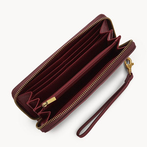 Custom Unisex Genuine Leather <b>Wallet</b> with Zipper Closure and Polyester Lining-High Quality Eco-Friendly Fashion Style - Product Image 2