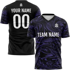 Conjunto de Camisetas de Fútbol Personalizadas con Transferencia Térmica para Hombre, Uniformes de Fútbol Transpirables con Cuello en V y Bolsillos - Product Image 4