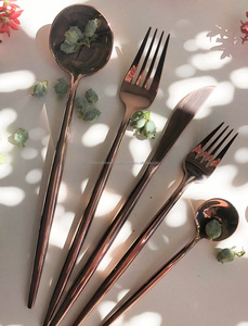 ช้อนส้อมสแตนเลสเครื่องเงินขัดเงากระจกรวมช้อนส้อมอาหารเย็นสำหรับบ้านและโรงแรมสำหรับบ้านกระจกเหล็ก - Product Image 3