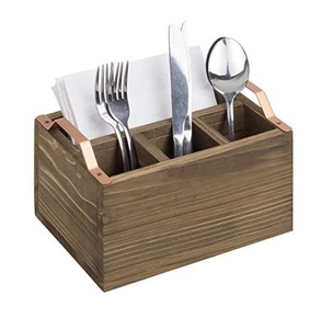 Porte-ustensiles multifonctionnel en bois fait main, durable, style luxueux, pour la cuisine, les outils de cuisson, les accessoires de salle à manger, rangement sur comptoir - Product Image 4