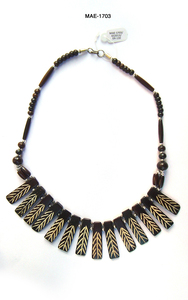 Collar exclusivo indio hecho a mano con espigas de hueso, cadena con cuentas, estilo punk, unisex, joyería para fiestas al mejor precio al por mayor. - Product Image 5