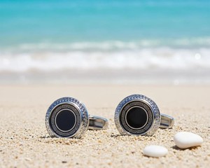 Bijoux de luxe pour hommes, boutons de manchette |   Boutons de manchette personnalisés en acier inoxydable et argent sterling 925 pour mariage et affaires - Product Image 2