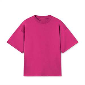 T-shirts en coton surdimensionnés pour hommes, style hip-hop, personnalisables, vierges, à impression sérigraphique, séchage rapide, GSM - Product Image 1