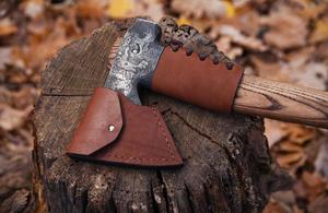 Hache professionnelle forgée à la main en acier à haute teneur en carbone - 13 pouces, manche en bois de frêne pleine longueur, qualité DIY, ODM pour travaux extérieurs et cadeaux - Product Image 5