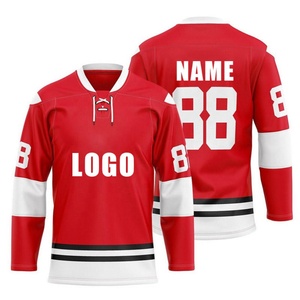 Maillot de hockey sur glace personnalisé cousu uniforme de l'équipe de hockey sur glace pour hommes vente en gros de maillots de hockey sur glace design logo de l'équipe personnalisé - Product Image 3