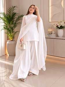 Ropa india y pakistaní lista para usar, ropa étnica de fiesta, diseño de Punjabi Shalwar Kameez, vestidos Anarkli rectos e informales para mujer, para chicas. - Product Image 5