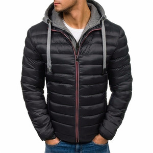 Custom Fashion Waterproof Plus Size Zip up Down <b>Coat</b> Men's Regular Puffer Shiny Shell Thick Jacket Winter Wear - Product Image 5