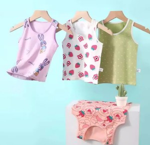 Débardeurs pour filles personnalisés avec logo, design de dessin animé, 100% coton, écologiques, décontractés et simples - Product Image 2