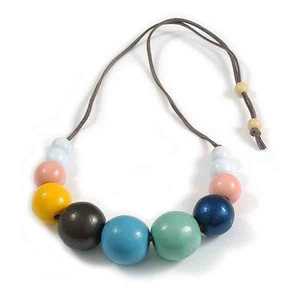 Collier en résine turquoise à perles rondes colorées, certifié IGI, unisexe, pour fêtes et occasions - Product Image 5