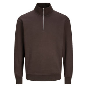 Sweat-shirt d'hiver pour homme de haute qualité, demi-zip, décontracté, épais, avec fermeture éclair, en polaire, unisexe, grande taille, 100% coton - Product Image 5