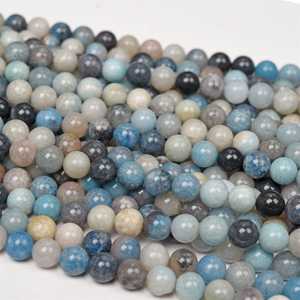 Perles de pierre précieuse Trolleite bleue naturelle 6mm 8mm 10mm en vrac, brin de 15 pouces, certifiées IGI, facettées, faites à la main, pour la fabrication de bijoux ZUBEDA - Product Image 5