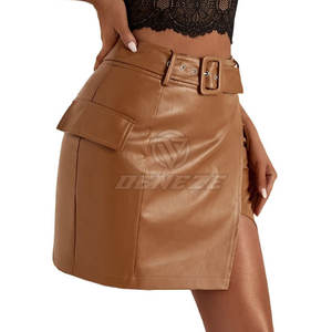 Jupes en cuir légères et respirantes à prix abordable, nouvelle collection, très tendance, pour femmes - Product Image 2