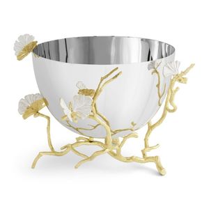 Plateau de service décoratif en métal de qualité supérieure avec poignée florale dorée pour la maison et les cadeaux - Product Image 2
