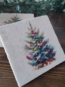 Sous-verres décoratifs pour arbre de Noël, décorations de table festives pour les fêtes, sous-verres pour boissons - Product Image 5
