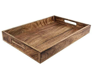 Indian Supplier <b>Large</b> Capacity Wooden <b>Tray</b> for Food Beverage Storage and Decorative Home Organization Available For Sale - Product Image 4
