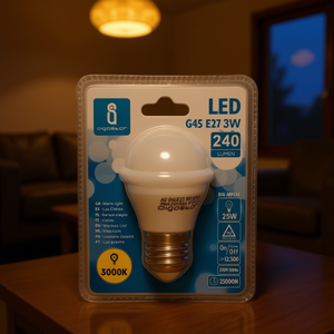 Lampadina LED A5 G45 3W E27 3000K Luce Calda 240 Lumen Ampio Angolo 25000H - Product Image 3