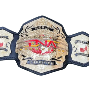 Cinturón de Campeonato Mundial TNA, Diseño en Cuero Negro, Dorado y Rojo, Cinturón de Lucha Libre de Primera Calidad para Fanáticos del MMA y Coleccionistas - Product Image 2