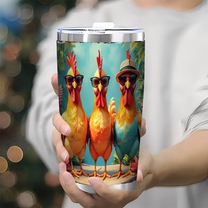 Stainless Steel Tumbler 20oz <b>Double</b> <b>Wall</b> Insulated Keep Hot Cold Travel <b>Mug</b> For Home Office Daily Use - Product Image 3