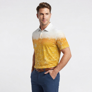 Men's <b>Golf</b> <b>Shirt</b> Short Sleeve 100% Polyester Knitted Moisture Wicking <b>Funny</b> Casual Summer Top 180g Fabric - Product Image 5