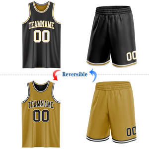 Ensemble d'uniformes de basketball réversibles personnalisés, maillot d'équipe par sublimation, short en mesh respirant, vêtements de sport pour hommes, jeunes et clubs - Product Image 2