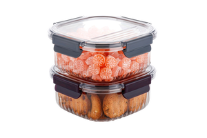 Boîtes de conservation alimentaire empilables avec couvercles à clipser, hermétiques, rectangulaires, pour la préparation des repas en cuisine - Product Image 5