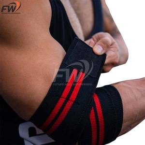 Bandages de genou OEM pour hommes et femmes, en coton élastique, respirants, écologiques, pour la musculation, soutien sportif - Product Image 2