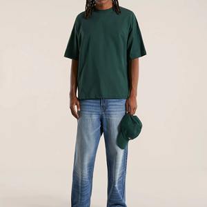 Camiseta de algodón 100% de gran gramaje con estampado personalizado, estilo streetwear, corte holgado, unisex, de secado rápido para hombre - Product Image 2