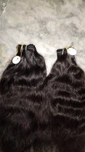 Cheveux humains 100% naturels, cuticules alignées, tissage de cheveux indiens provenant d'Inde. Double trame machine, extension de cheveux naturels. - Product Image 6