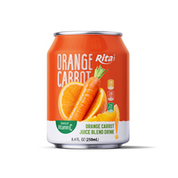 Sinaasappel-wortelsapmix drank 330ml blik fabrikant dranken Vietnam fruitsmaak frisdrank OEM ODM private label