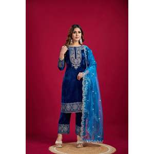 Vêtements et accessoires de fête traditionnels musulmans de créateur-Dupatta et bas pour femmes - Product Image 2