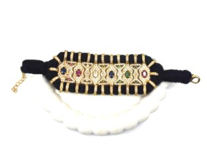 Handmade Pave Diamond Thread Bracelet With Extension Chain for women & men - Product Image 4
