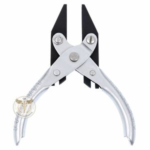 Alicates de punta plana de acero al carbono de 125 mm con mordazas dentadas sin resorte para joyería, relojería, óptica, doblado, envoltura y uso en bricolaje - Product Image 2