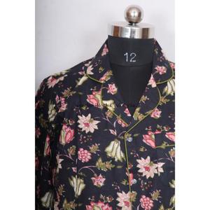 ชุดเดรสยาวสไตล์กิโมโนลายดอกไม้ผ้าฝ้ายสำหรับผู้หญิง แขนบาน มีเข็มขัด ผ้าไหมพลิ้ว ขายส่ง ชุดลำลอง - Product Image 2