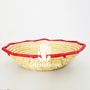 Panier de rangement en forme de diamant, multi-usages, fait main, en herbe de Moonj naturelle, panier ouvert, écologique, durable, taille mini - Product Image 4