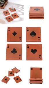 Sous-verres modernes en argile avec design artisanal haut de gamme pour servir le café et protéger les meubles en bois des taches d'humidité - Product Image 5