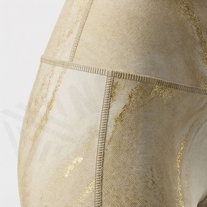 High Waist Full Length <b>Women's</b> <b>Leggings</b> Marble Print Stretch Knitted Spandex Nylon Sporty Style All Seasons - Product Image 5