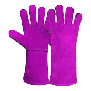 Gants de soudage en cuir de vachette de haute qualité, résistants à l'abrasion, protection des mains, pour la construction et le barbecue - Product Image 4