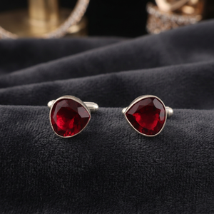 Designer Handcrafted Pink Rubellite Gemstone <b>Cufflinks</b> <b>Set</b> in 925 Sterling Silver Handmade Unisex Jewelry Elegant Formal Wear - Product Image 2
