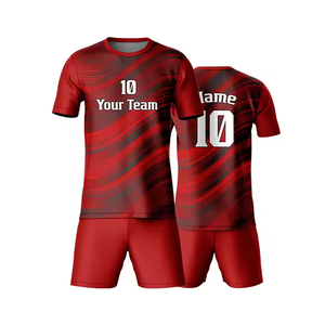 Uniforme Profesional de Fútbol, Conjunto de Camiseta y Pantalones Cortos, Ropa Deportiva Transpirable, Tejido de Secado Rápido, Atuendo Cómodo para Equipo - Product Image 4