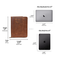 ALBORZ PA021 Personalizado OEM de Alta Calidad, Cuero Genuino, Material Premium, Elegante, Portátil, Vintage, para Viajes de Negocios, A4