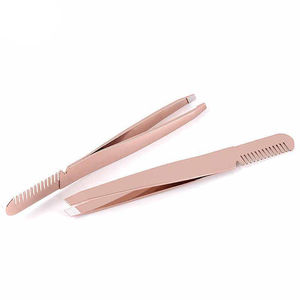 Professional Stainless Steel <b>Comb</b> Tweezer with Built-in <b>Lash</b> <b>Comb</b> for Eyelash Extension & Brow Shaping at Competitive Price - Product Image 4