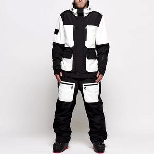 Combinaison de ski pour adulte personnalisée, imperméable et respirante, pour snowboard, combinaison une pièce avec fermeture éclair, capuche, isolation en polaire -Tex - Product Image 3