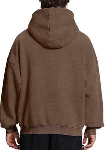 Sweat à capuche zippé épais 100% coton délavé pour homme, sweat-shirt à capuche entièrement zippé, style streetwear vintage, broderie personnalisée - Product Image 2