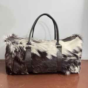 Bolsa de Viaje Exclusiva de Cuero Genuino con Cierre, Estilo Occidental, para Fin de Semana, LHDB-0171 - Product Image 4