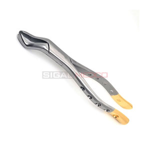 Pinzas de Extracción Dental Premium 10S, Molar Superior, Instrumentos Médicos Universales de Extracción, Acero Inoxidable, Puntas Dentadas, Doradas - Product Image 3